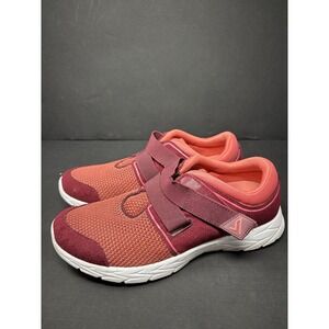 Vionic Brisk Ema Orthotic‎ Support Red Athletic Sneakers Merlot Strap Size 7